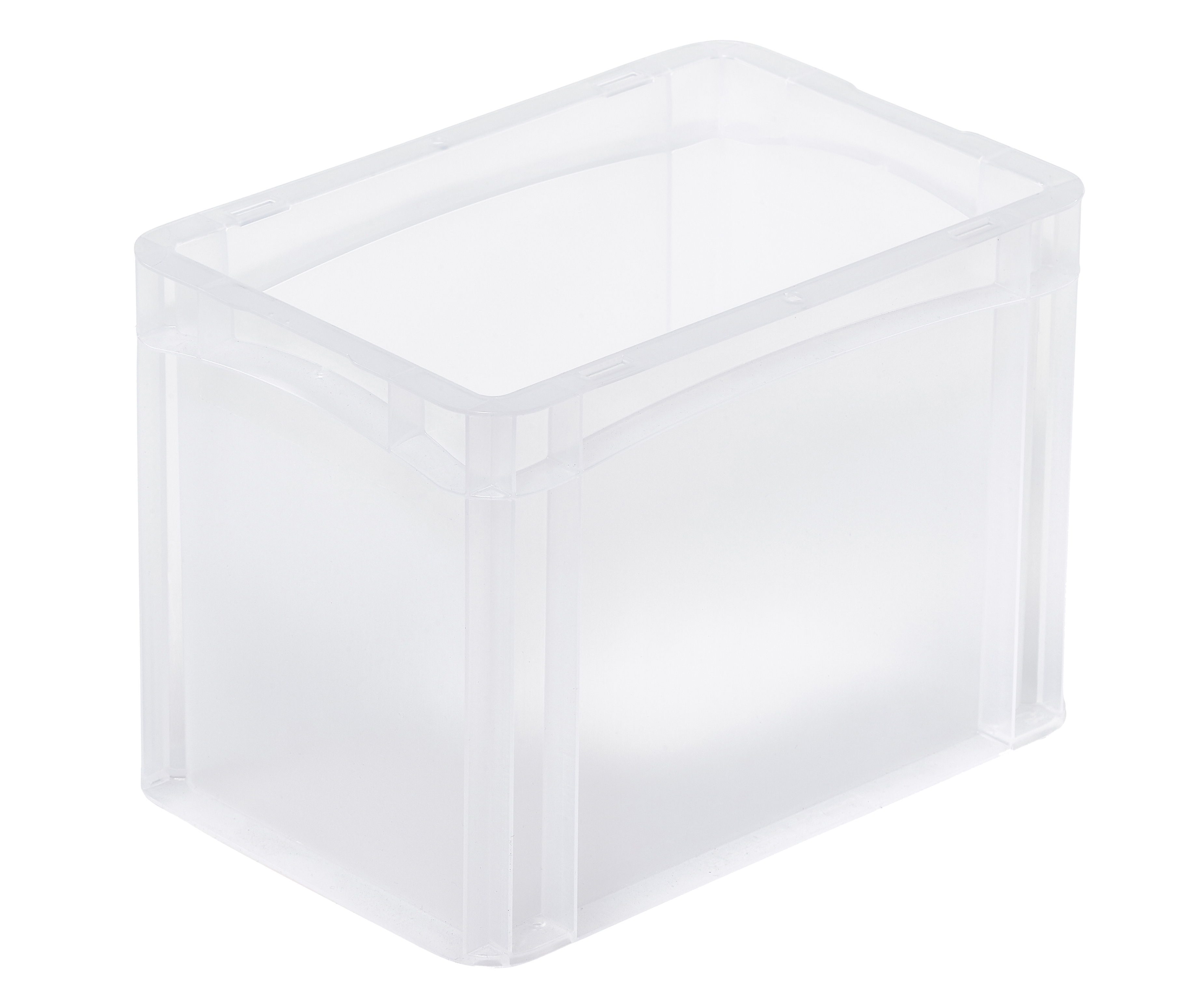 Container basicline, closed handle, 300x200x220 mm, translucent colour