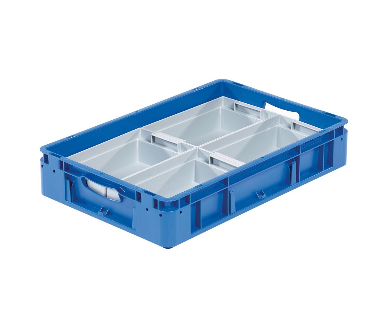 Einsatzbehälter silverline 280 x 178 x 80 mm - 1/4-Unterteilung Farbe: grau 401