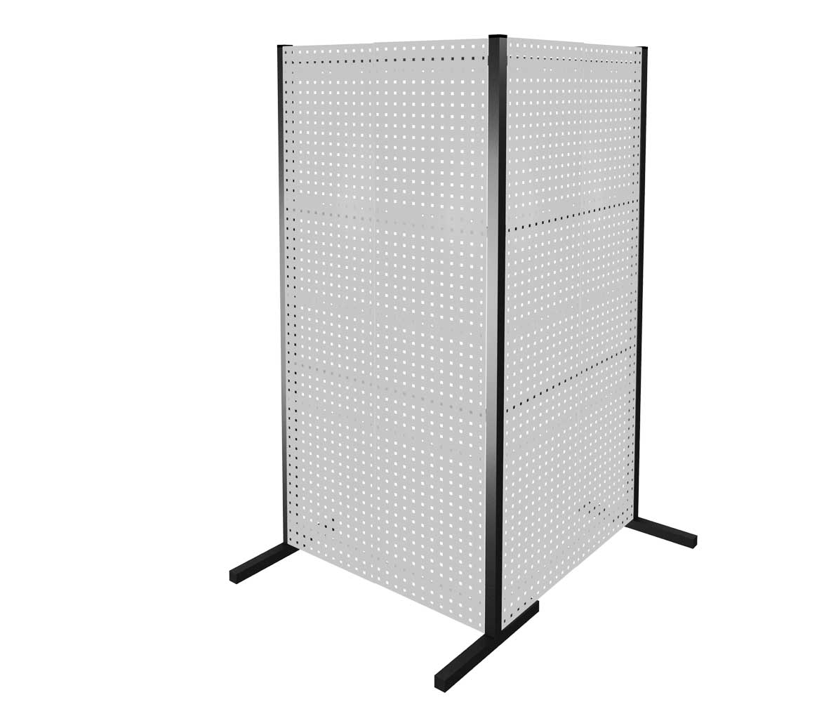 Das ®RasterPlan Trennwand Doppelfeld 90° von Kappes Systeme GmbH ist eine flexible, ästhetische Lösung zur Raumteilung, Maße: 1000x1000x2000 mm, RAL 7035.
