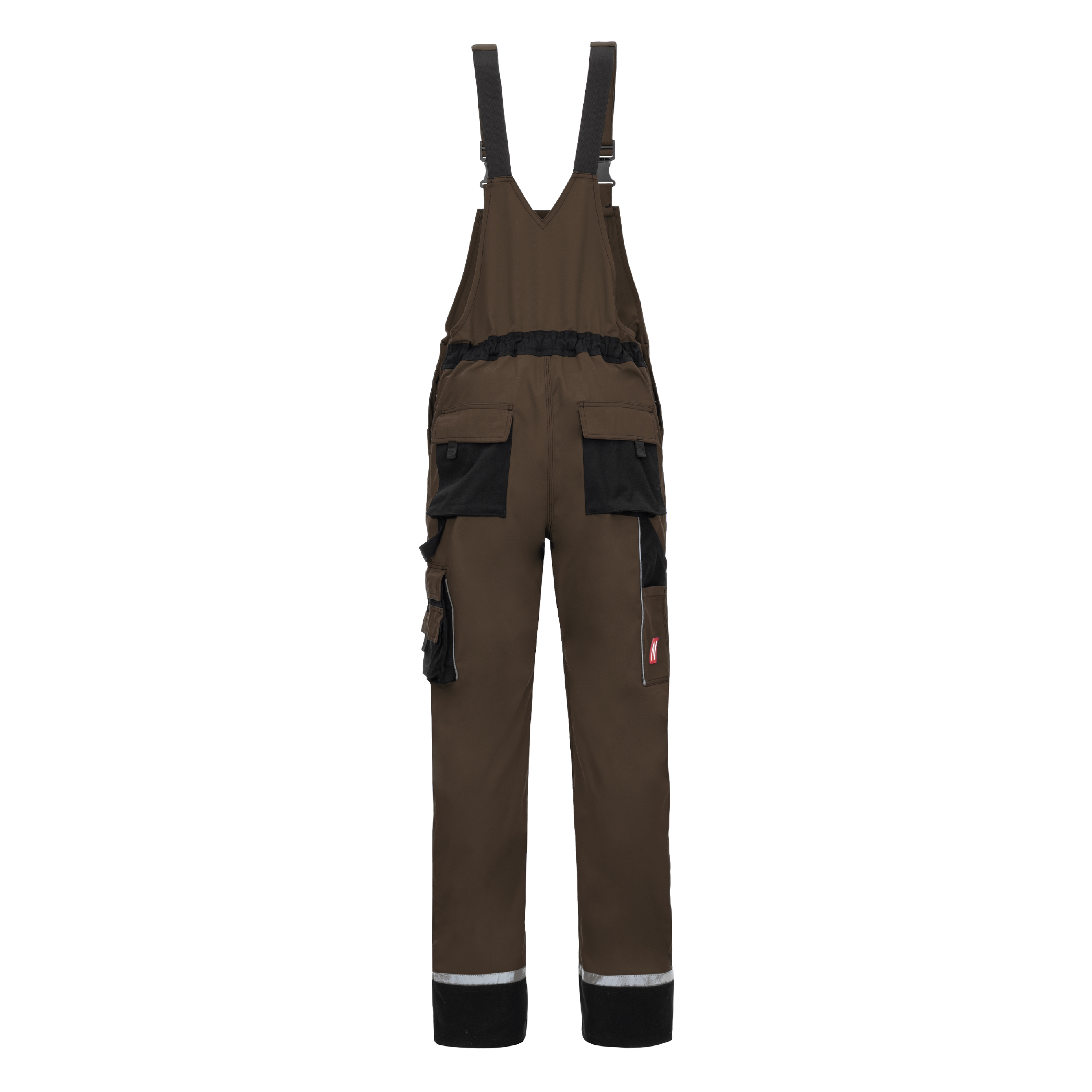 NITRAS MOTION TEX PLUS, Latzhose, lang, braun / schwarz, OEKO-TEX
