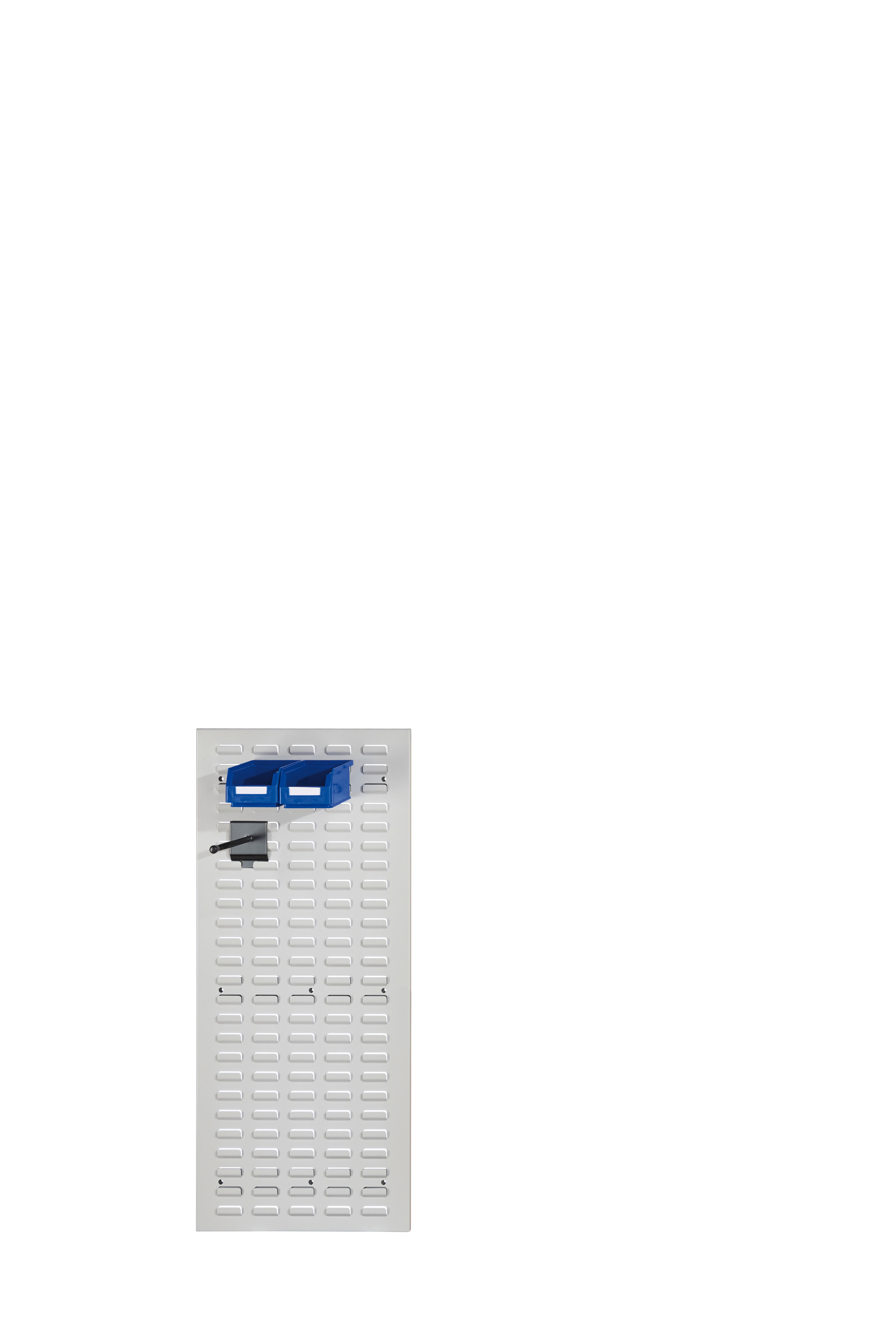 ®RasterPlan Schlitzplatte B 450 mm x H 1000 mm Hochformat RAL 7035 - Lichtgrau Universell kombinier- und einsetzbar. Kompatibel mit ®RasterPlan Lochplatten.