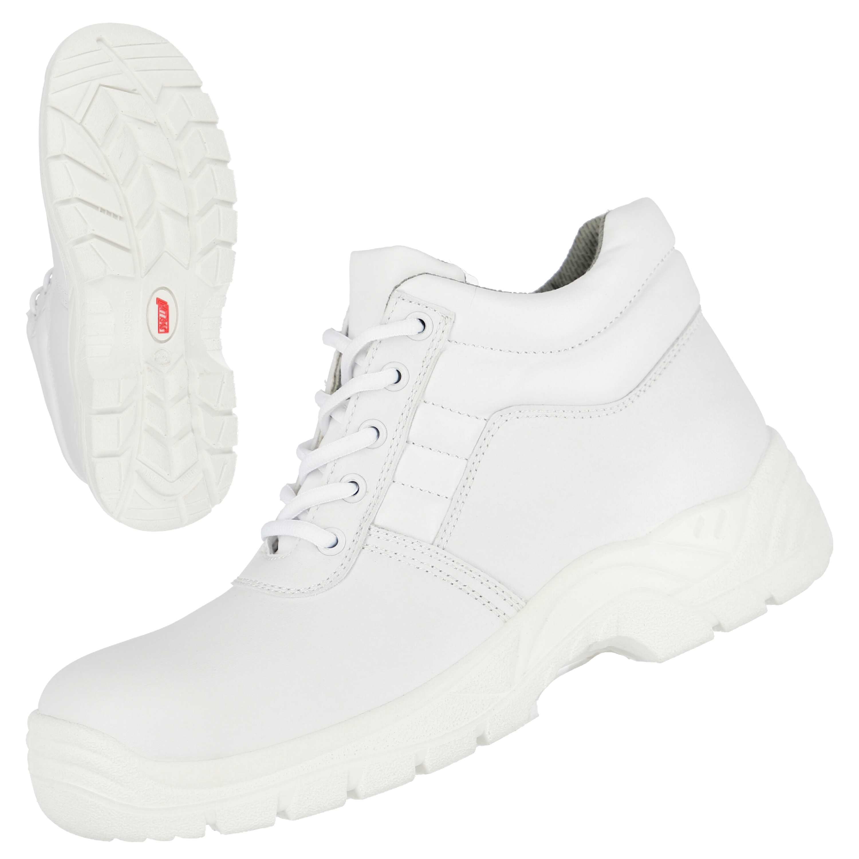 NITRAS CLEAN STEP MID, S2 Sicherheitsstiefel, halbhoch, weiß, EN ISO 20345