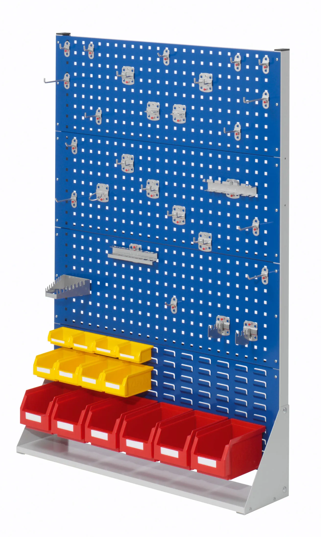 Die einseitige ?RasterPlan Stellwand von Kappes Systeme GmbH (H1450 x B1000 x T240 mm) bietet effiziente Werkzeugorganisation mit robustem, modular anpassbarem Design.
