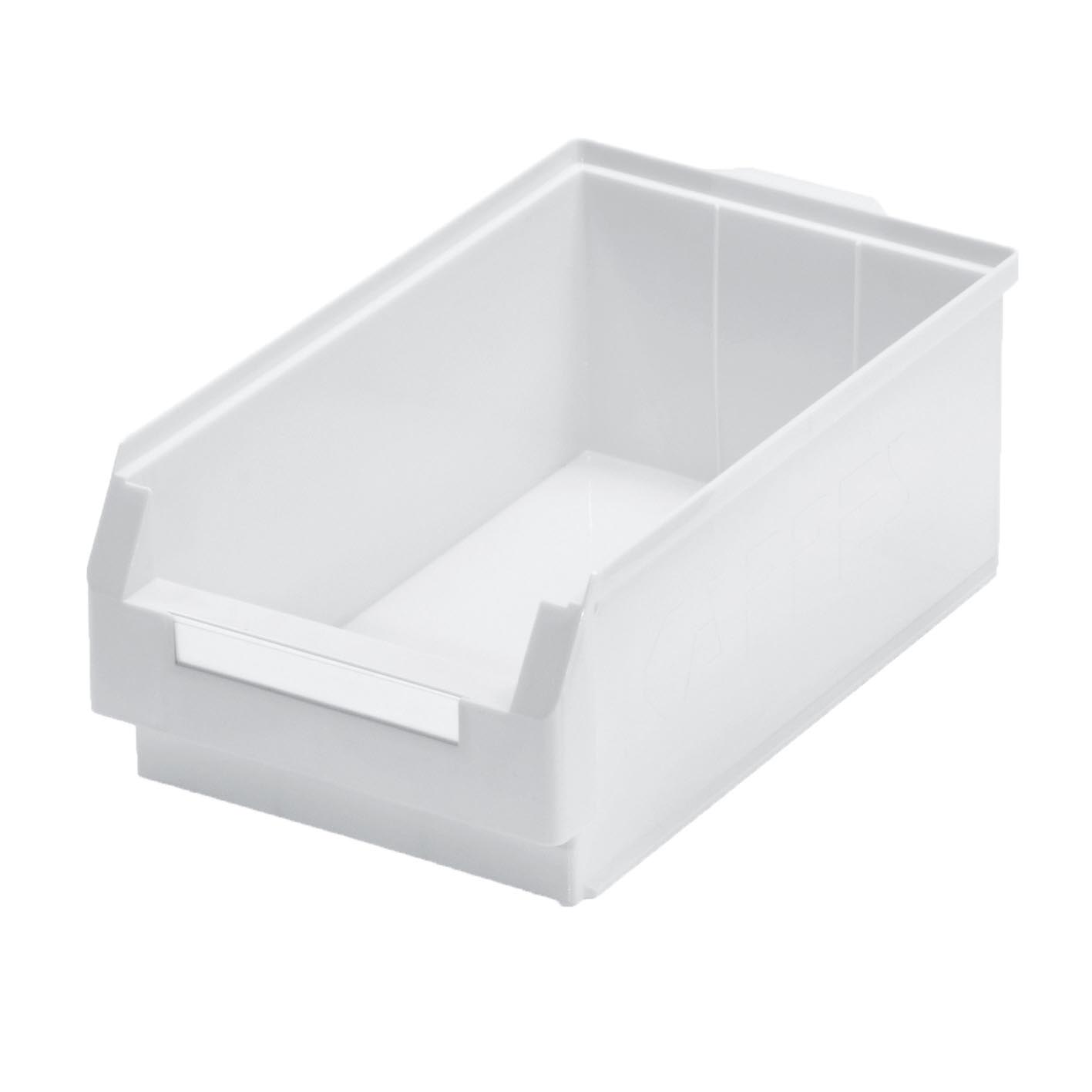 Der ®RasterPlan Lagersichtkasten Gr. 2 von Kappes Systeme GmbH ist ein robuster, vielseitiger Aufbewahrungskasten in Naturweiß mit ergonomischen Griffmulden.