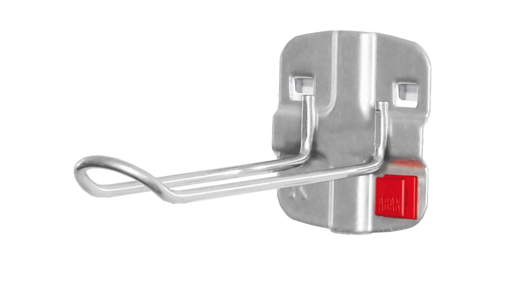 Der ABAX® Werkzeughalter von Kappes, 125x30 mm, alufarben, bietet werkzeuglose Montage im ®RasterPlan System für flexible und sichere Werkstattorganisation.