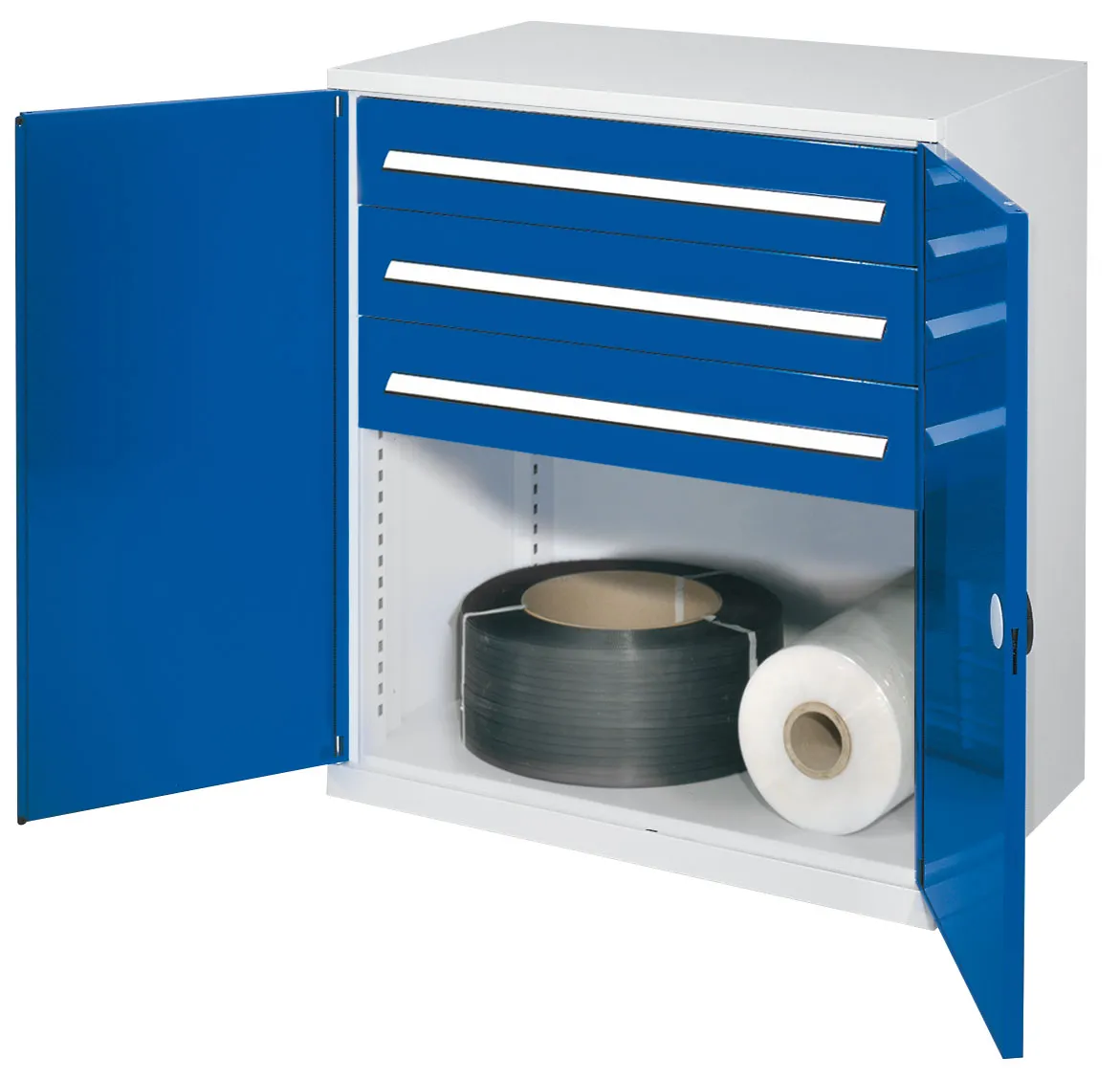 Der Schwerlast-Beistellschrank Modell 67 von Kappes Systeme GmbH bietet robuste Stahlkonstruktion, flexible Regale und sichere Schlie?systeme f?r effiziente Lagerung.