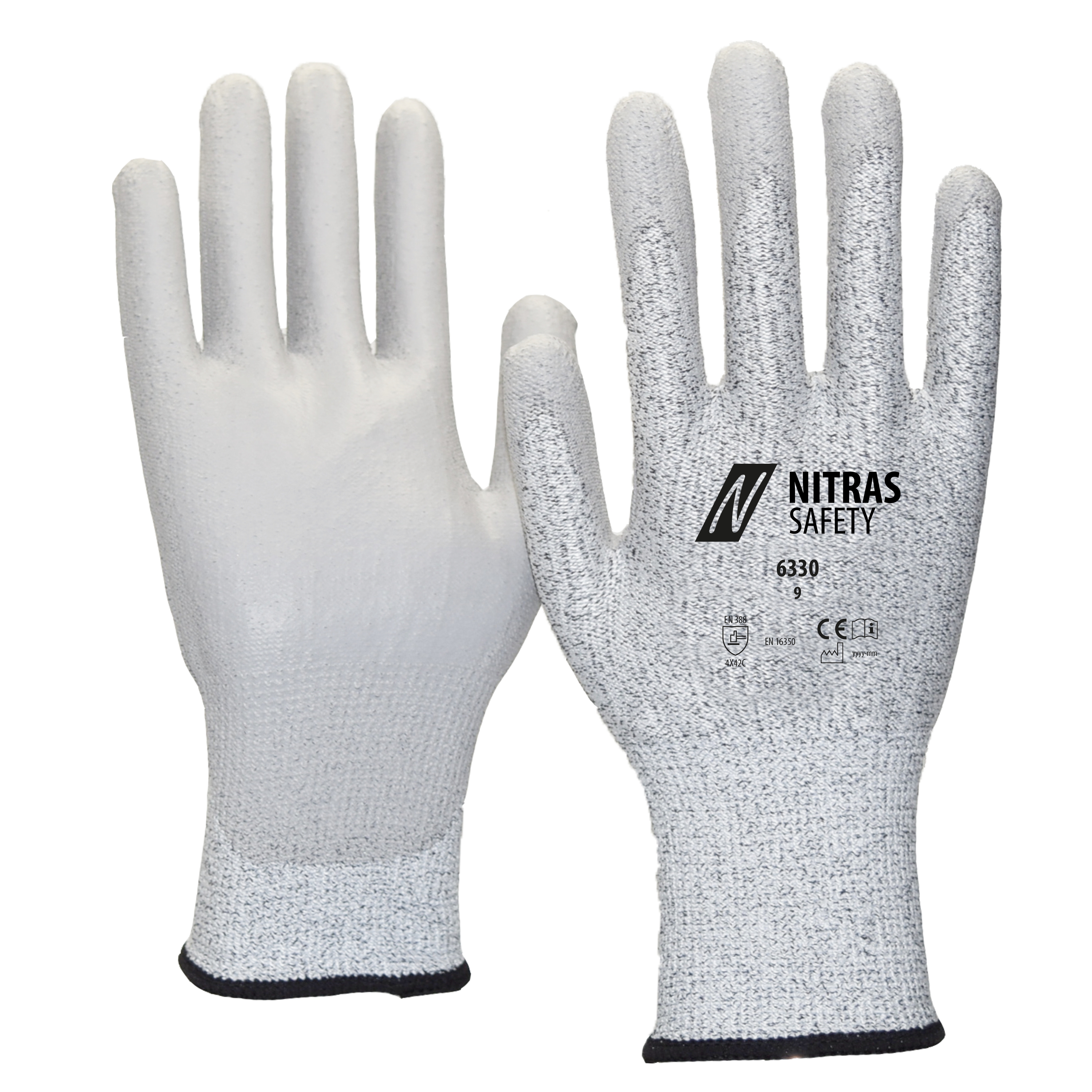 NITRAS Antistatikhandschuhe, grau / grau, EN 388, EN 16350