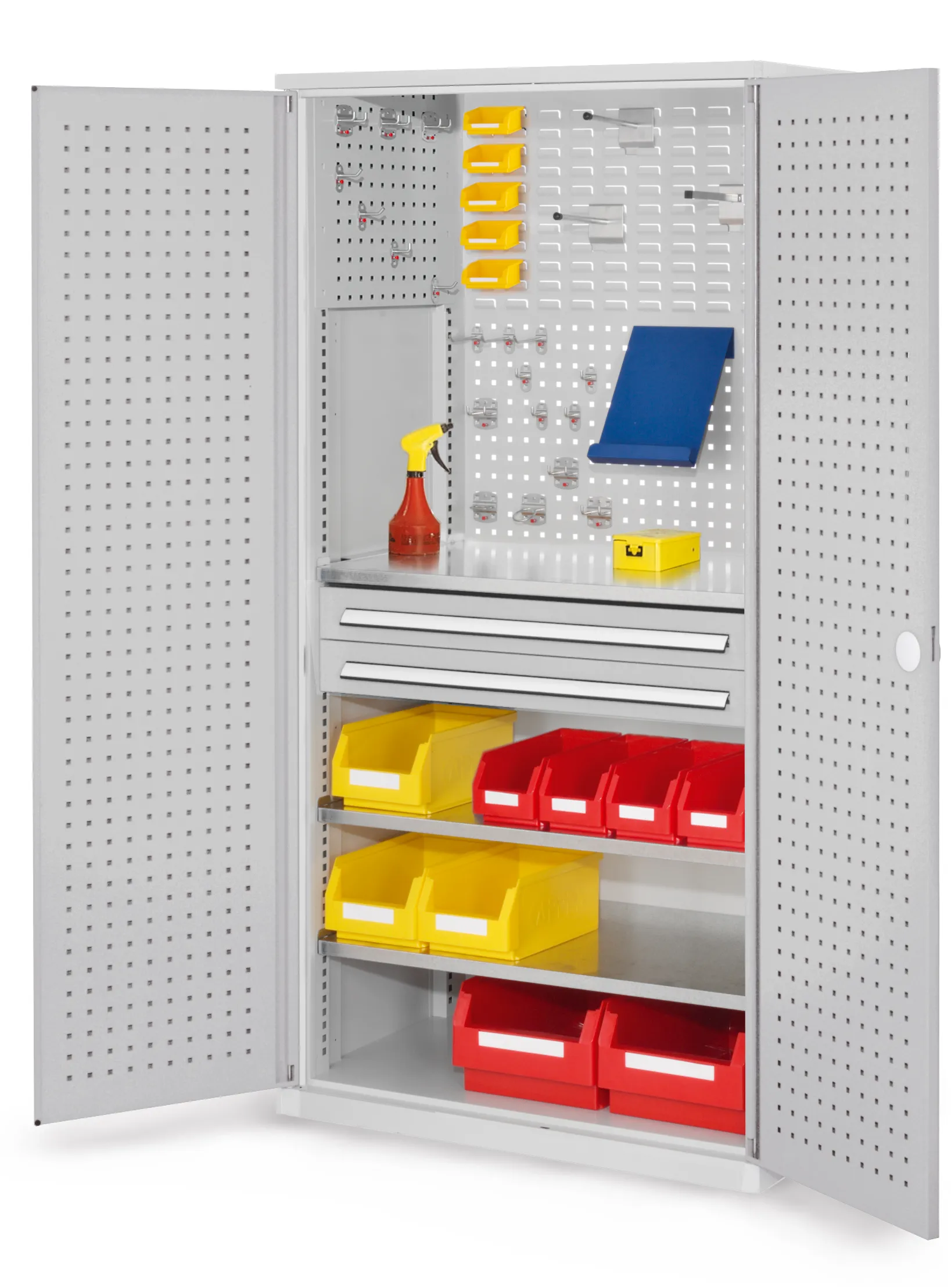 Der RasterPlan Schubladenschrank Modell 11 von Kappes Systeme bietet robuste Lagerung mit Stahlkonstruktion, kratzfester Beschichtung und vielseitigen Schubladen.
