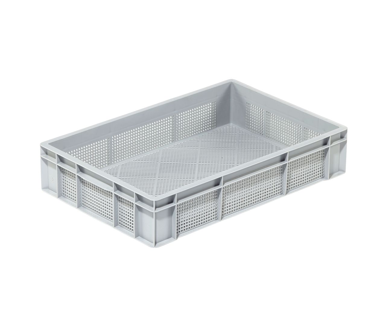 Behälter durchbrochen 600 x 400 x 125 mm  Farbe: grau