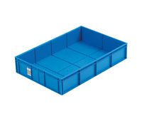 Kommissionier Behälter mit Unterteilung 1/8, 630x430x125 mm, Seiten und Boden geschl. 