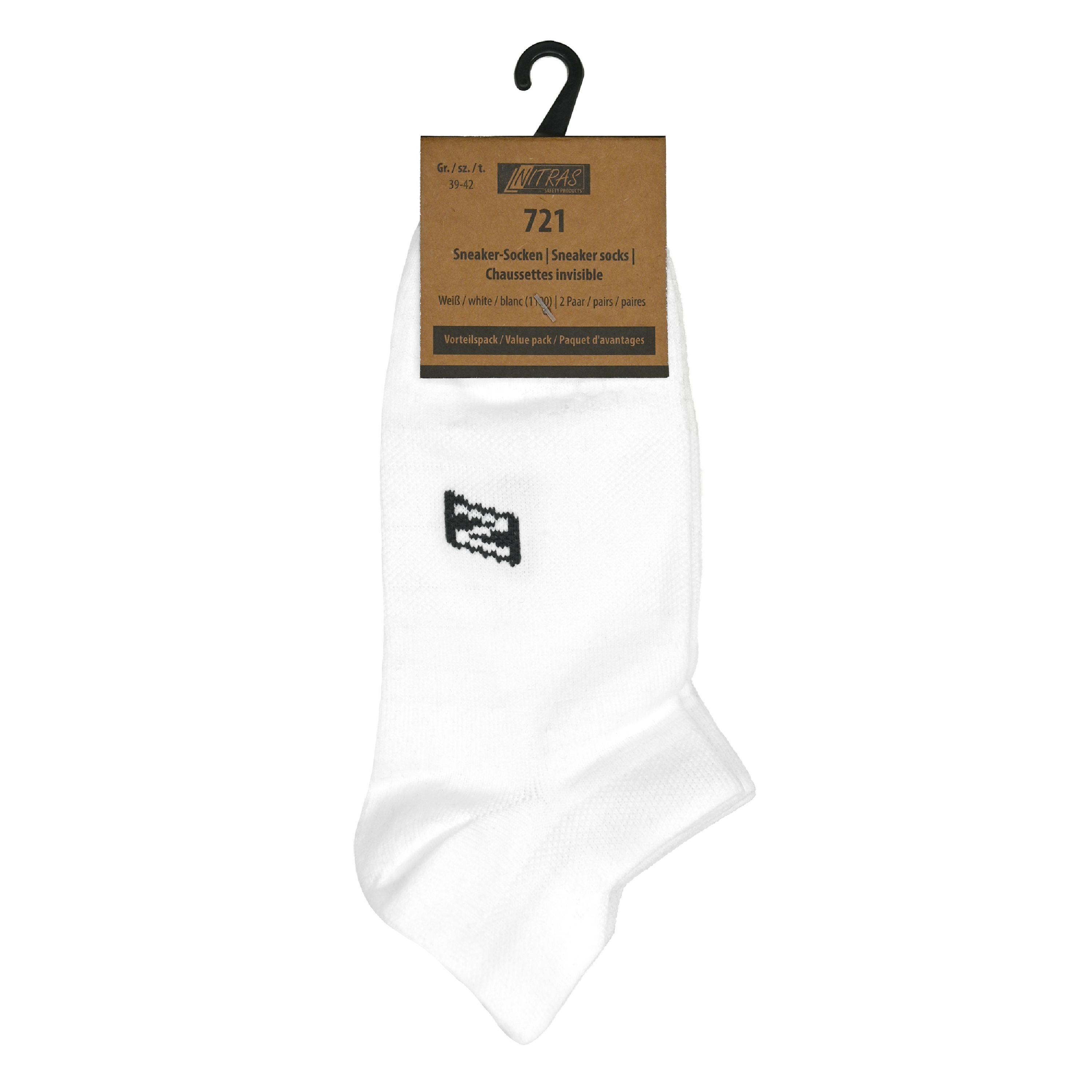 NITRAS Sneaker-Socken, Polyamid / Elasthan, weiß