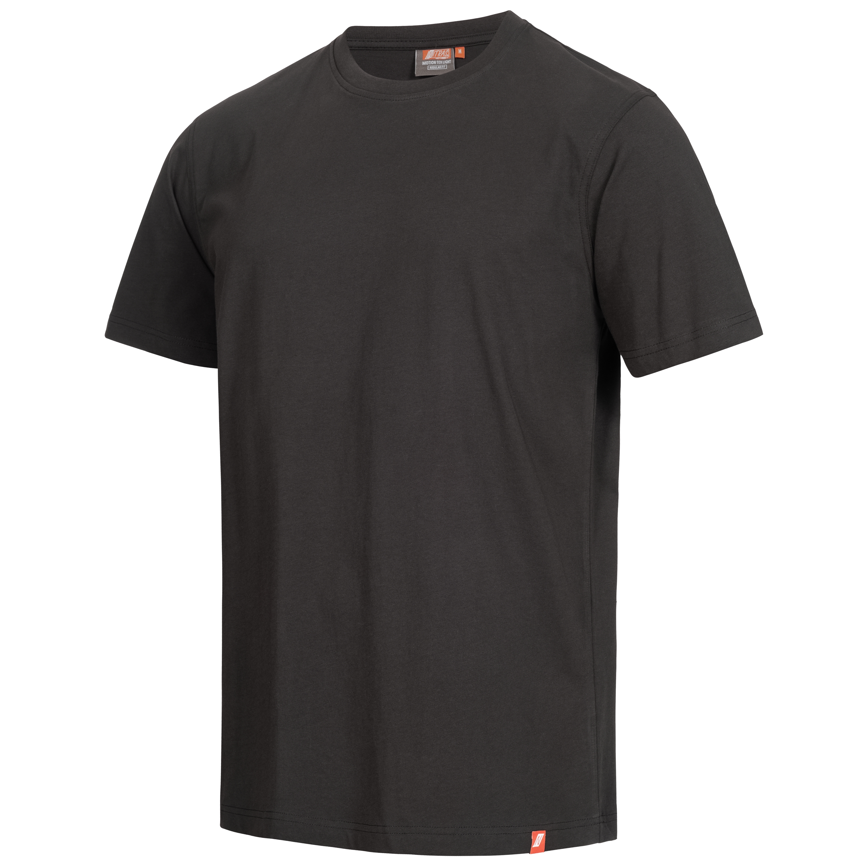 NITRAS MOTION TEX LIGHT, T-Shirt, schwarz (Farbcode: 1000), vorgewaschen, Rundhals, Nackenband, 100% Baumwolle, 160 g/qm, EN 13758-2 (mit Ausnahme von Weiß und Hellgrau), STANDARD 100 by OEKO-TEX®