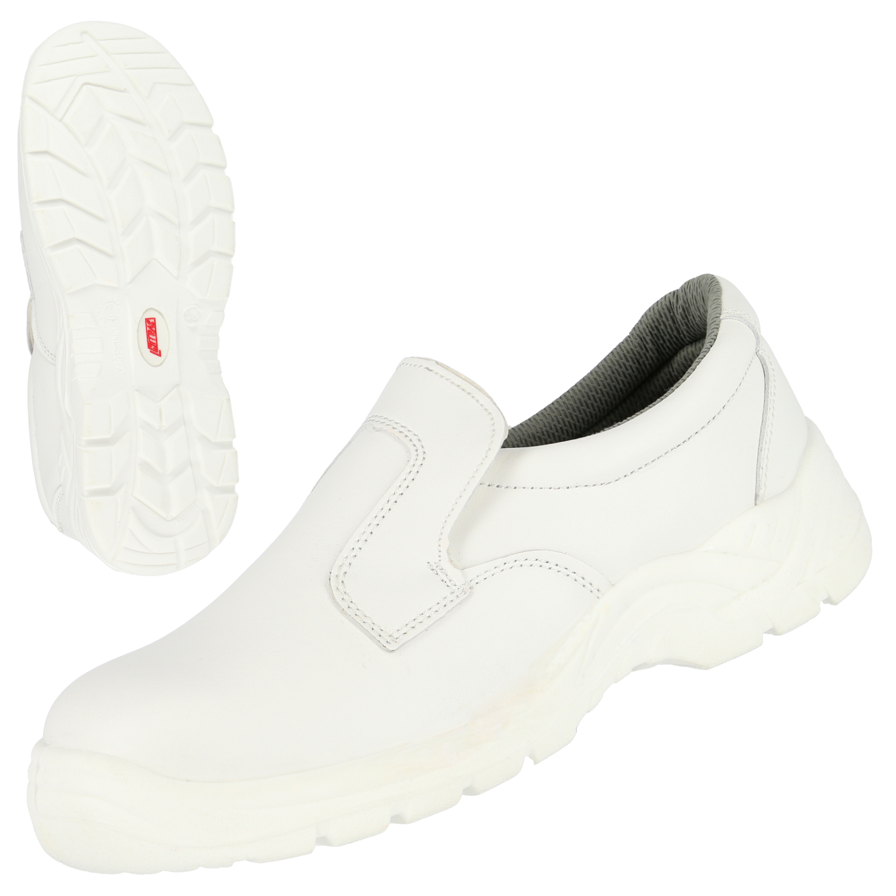 NITRAS CLEAN STEP SL, S2 Sicherheitsslipper, weiß, EN ISO 20345