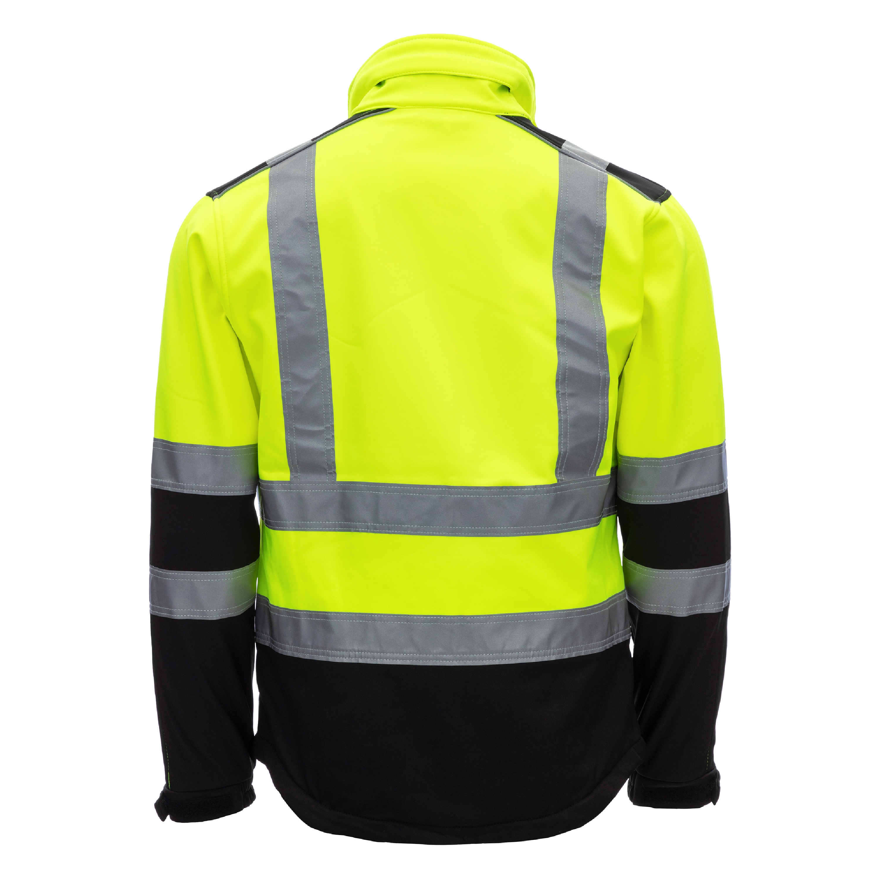 NITRAS MOTION TEX VIZ, Warnschutz-Softshelljacke, neongelb / schwarz, EN ISO 13688, EN ISO 20471