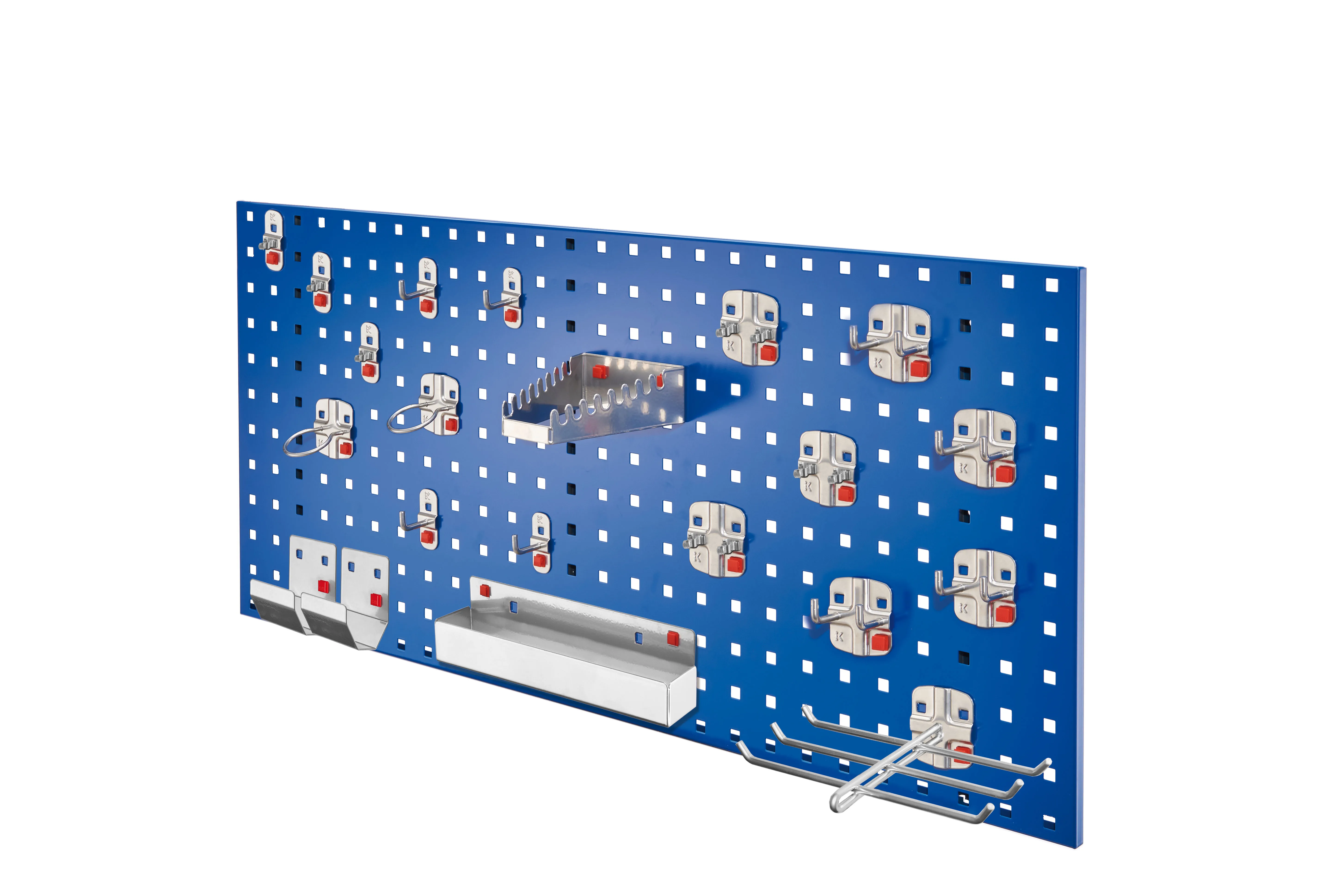 Das ?RasterPlan/ABAX Einsteigerset 7 bietet eine 1000 mm Lochplatte und 21 Werkzeughalter f?r flexible, werkzeuglose Montage. Perfekt f?r Werkstatt und Industrie.