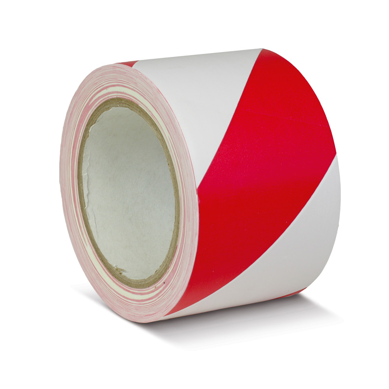 Bodenmarkierungsklebeband Standard rot/weiß 75mm x 33m