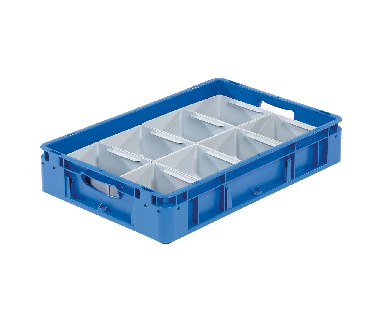 Einsatzbeh?lter Basicline von Bekuplast: Robuste, graue Aufbewahrungsl?sung aus PP-C, 1,4L Volumen, 177x138x85mm, ideal f?r Kleinteile. Leicht und langlebig.