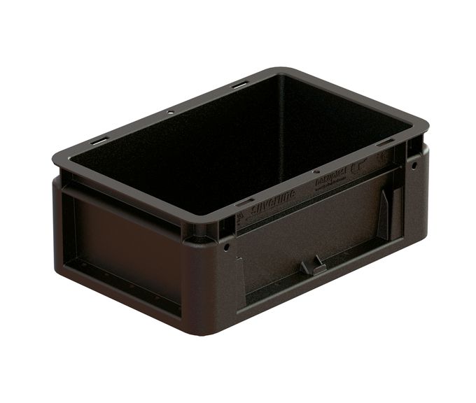 ESD-Behälter silverline 300 x 200 x 120 mm  Farbe: schwarz