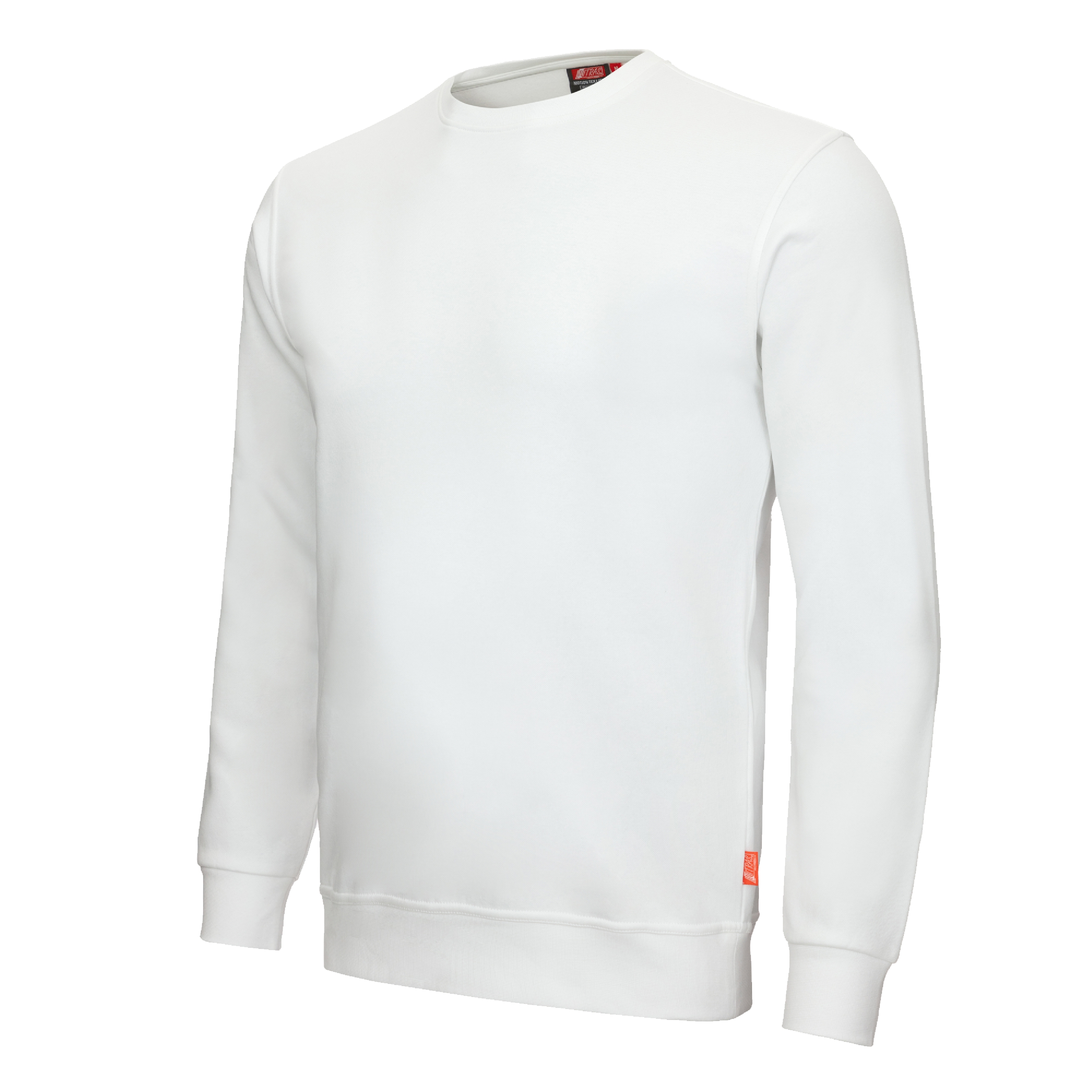 NITRAS MOTION TEX LIGHT, Pullover, weiß (Farbcode: 1100), 70% Baumwolle / 30% Polyester, 300 g/qm, STANDARD 100 by OEKO-TEX®