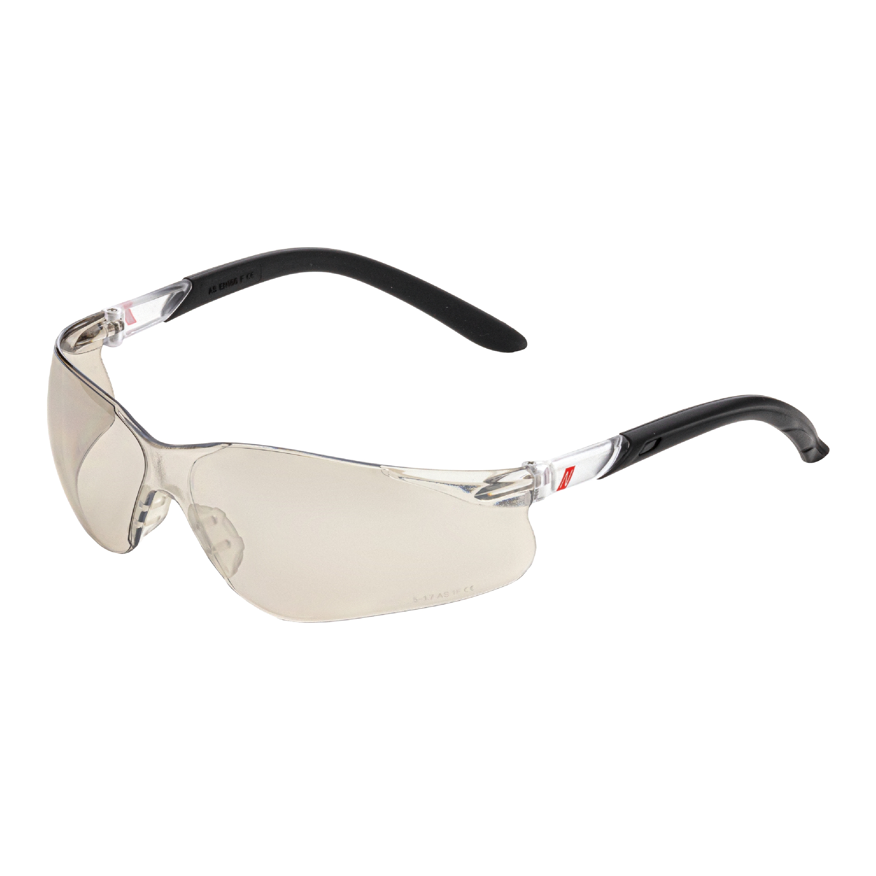 NITRAS VISION PROTECT, Schutzbrille, beige / schwarz, silber verspiegelt, EN 166