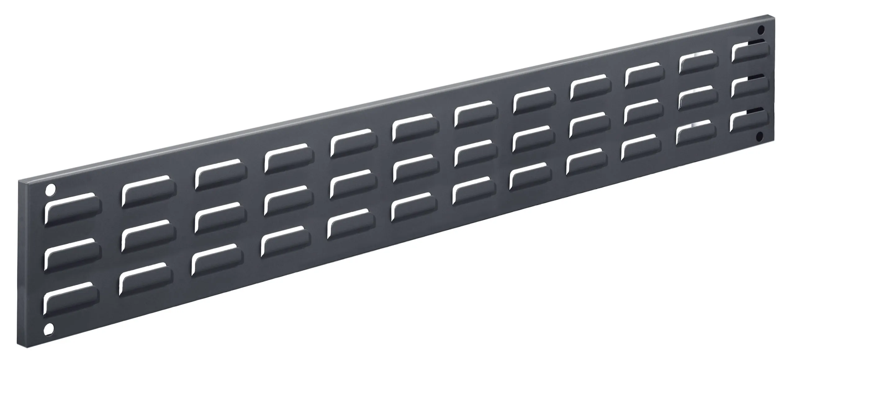 RasterPlan Wandschiene Schlitzplatte, 920x140 mm, anthrazitgrau, robust und langlebig, ideal zur flexiblen Organisation von Werkzeugen und Kleinteilen.