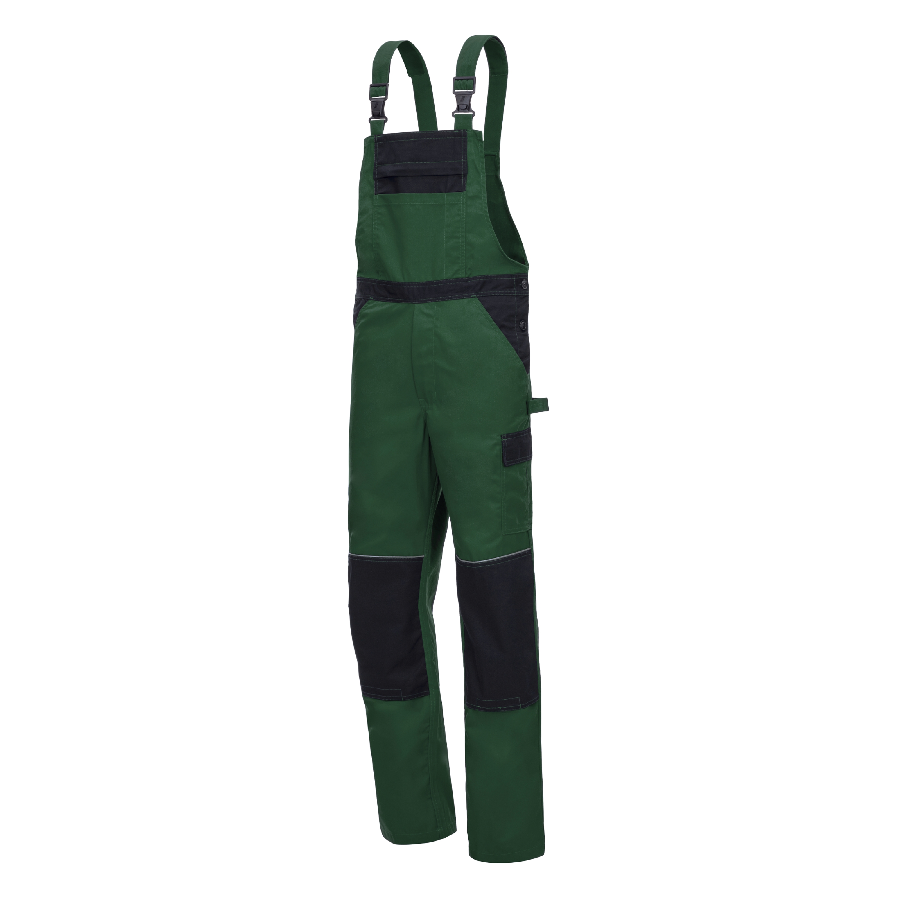 NITRAS MOTION TEX LIGHT, Latzhose, lang, grün / schwarz, OEKO-TEX
