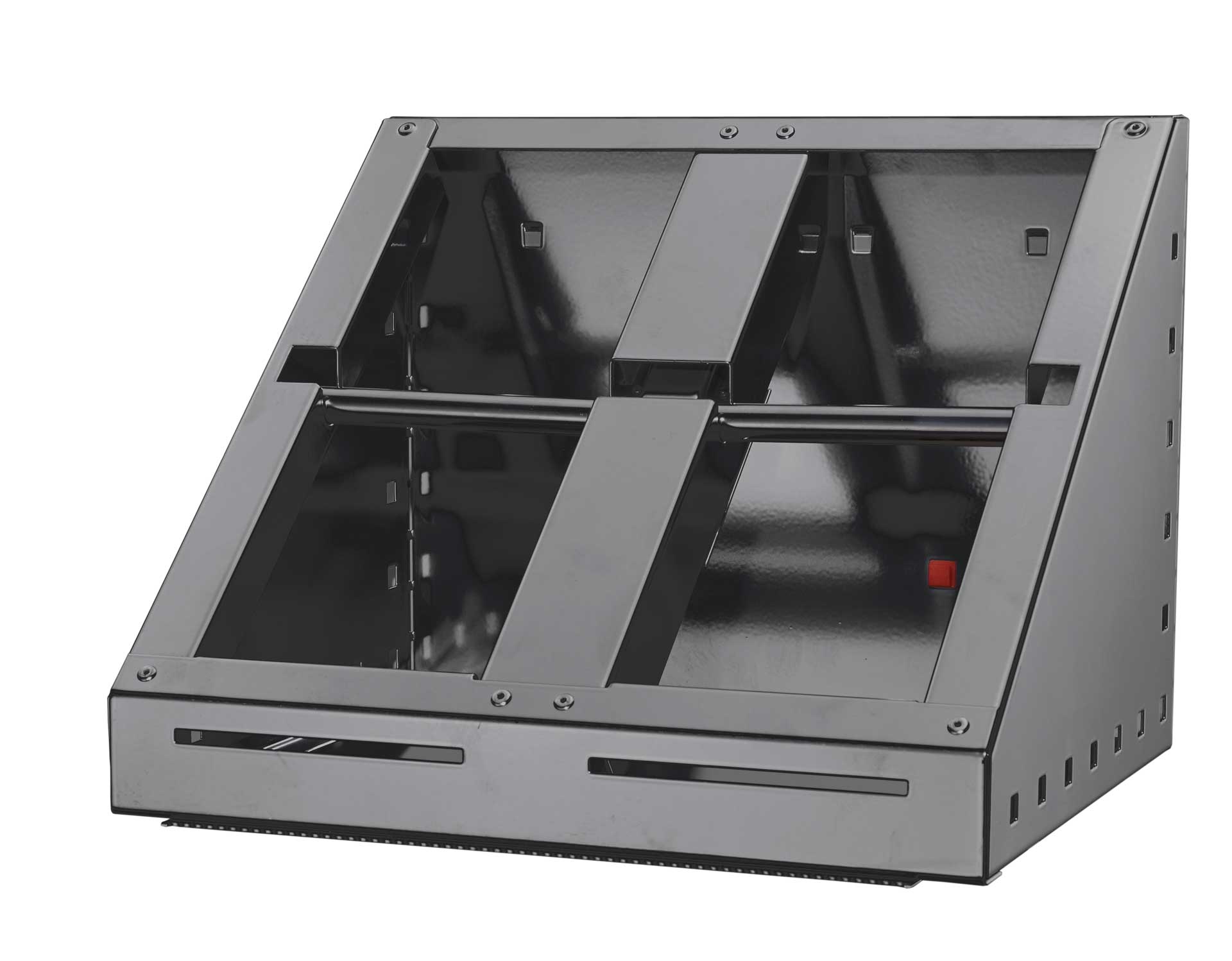 ABAX® Schleifpapier-Abrollhalter in Anthrazitgrau: Platz für 2-4 Rollen, werkzeuglose Montage, GS-geprüft, für flexible und effiziente Werkstattorganisation.