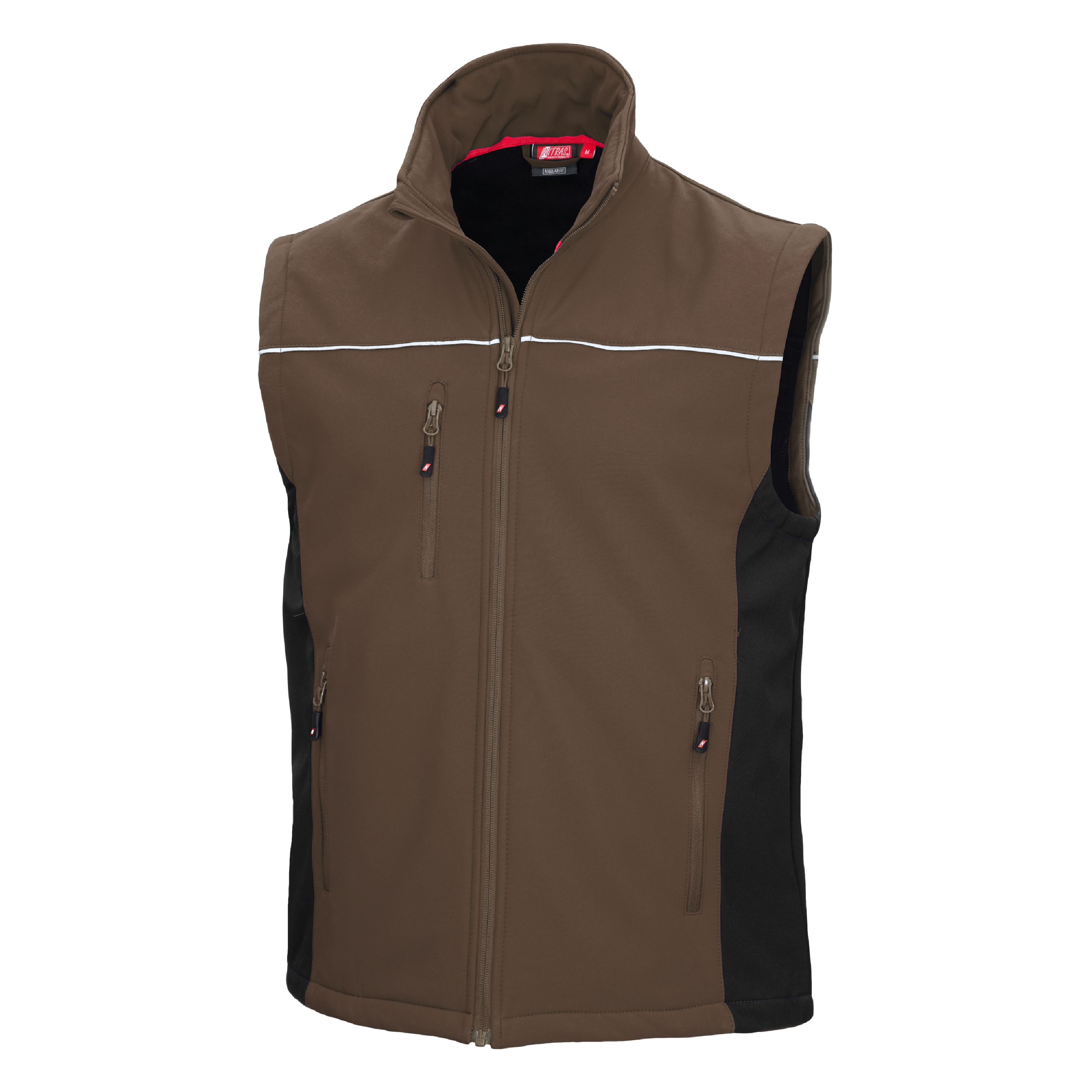 NITRAS MOTION TEX LIGHT, Softshellweste, braun / schwarz