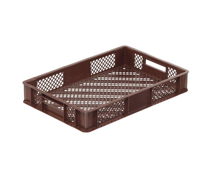 Transportkörbe 600 x 400 x 100 mm n Farbe: braun