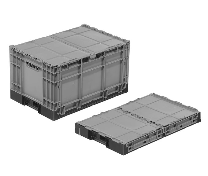 GEMÜSE-KLAPPKISTE KLAPPBOX Clever Move Box , 600 x 400 x 340 mm, Seiten/Boden geschl., Farbe: schwarz