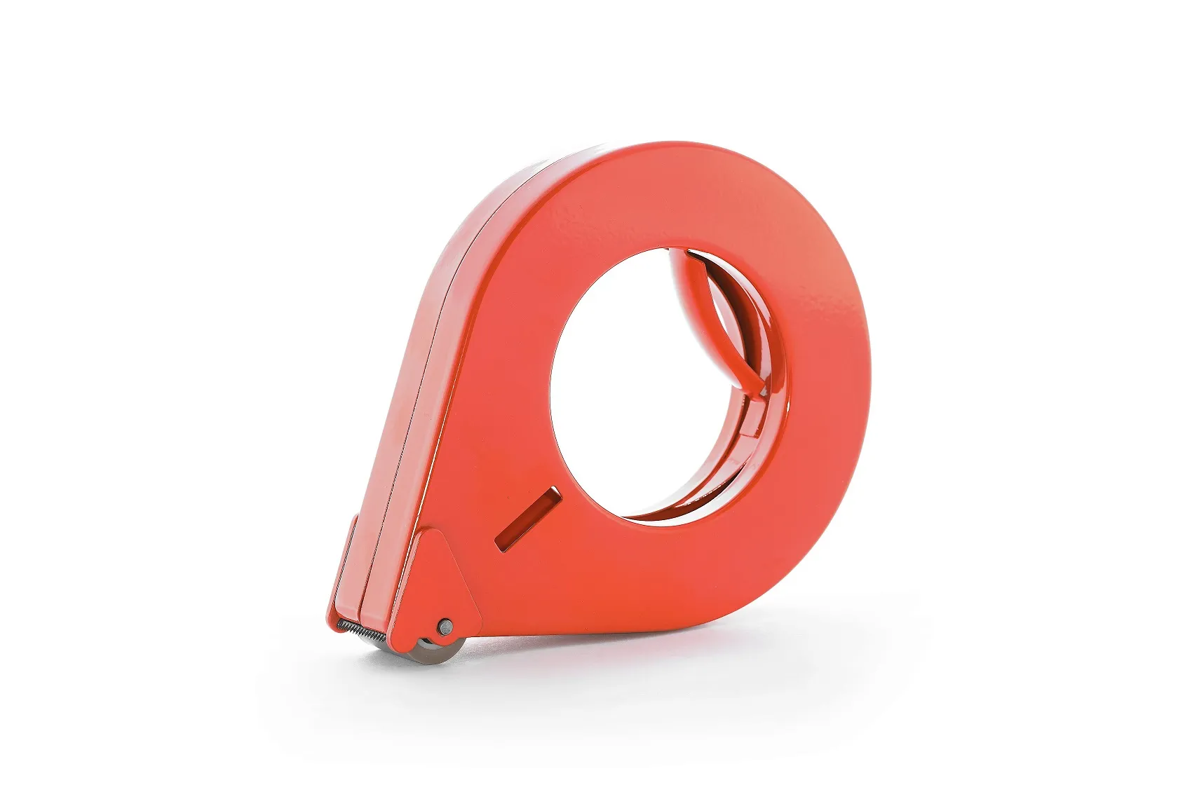 Der orange Handabroller D1/25 TN von Traydon GmbH bietet mit 122 mm Durchmesser und 25 mm Rollenbreite effizientes, sicheres Verpacken dank robuster Stahlklinge.