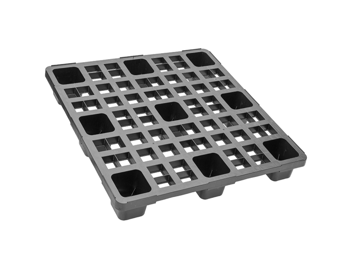Kunststoffpalette Export Containerpalette leicht, 1100x1100x140 mm TIDUS light 1111 – Ansicht 2