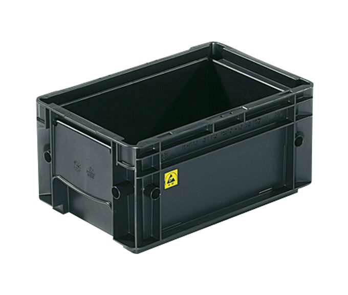 ESD-Behälter 300x200x150 mm, VDA-R-KLT 3115 ESD, Farbe schwarz