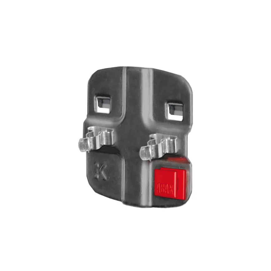 ABAX? Doppelte Werkzeugklemme, 19 mm, Anthrazitgrau: Innovatives, werkzeugloses System f?r flexible und sichere Montage mit ?RasterPlan-Kompatibilit?t.