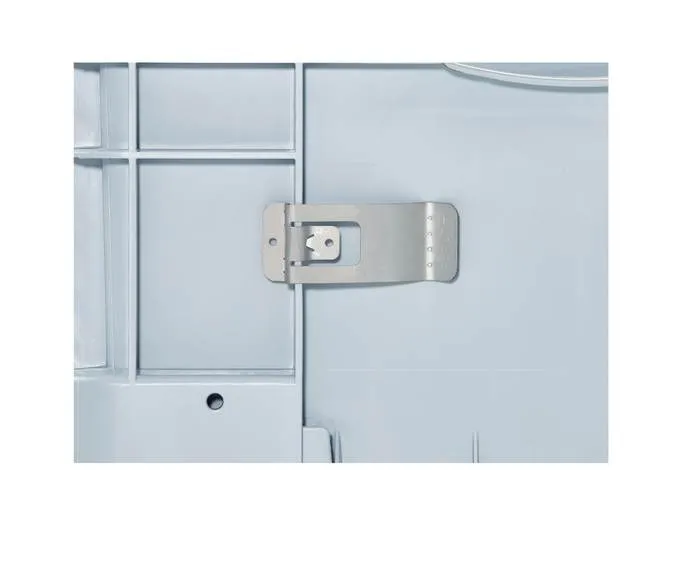 Der mattierte Federstahl-Etikettenhalter von Bekuplast (72x30x12 mm, 15 g) bietet eine stilvolle und langlebige Lösung zur Warenkennzeichnung.