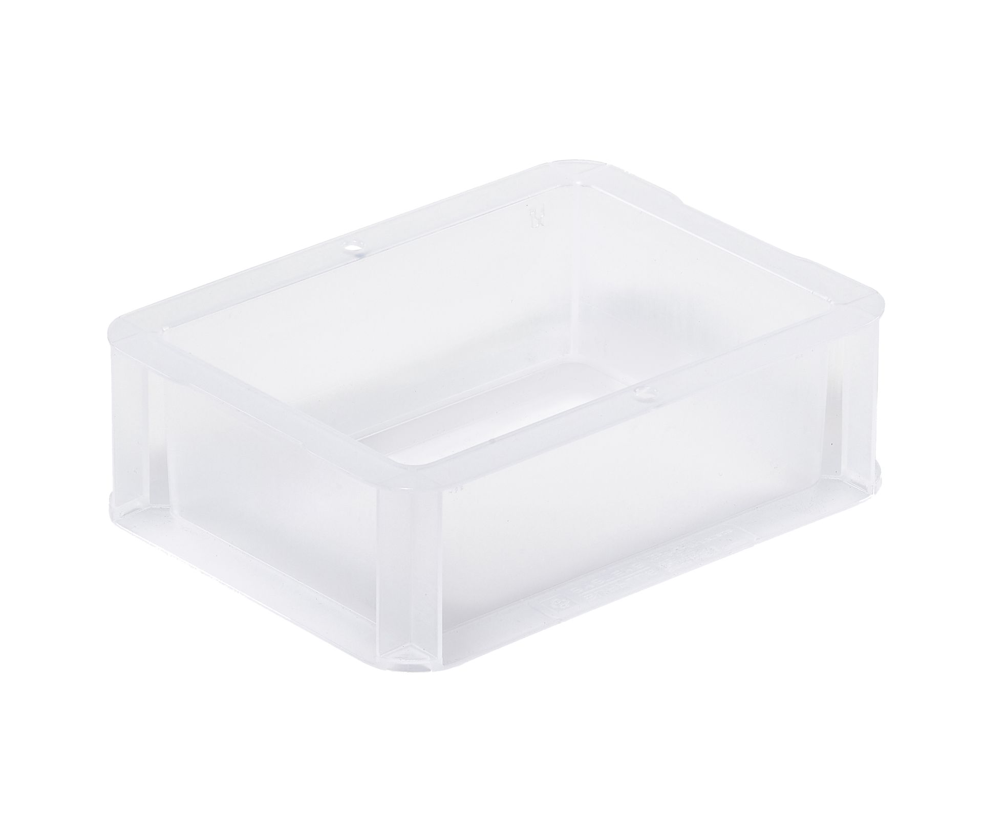 Container basicline, closed handle, 200x150x70 mm, translucent colour