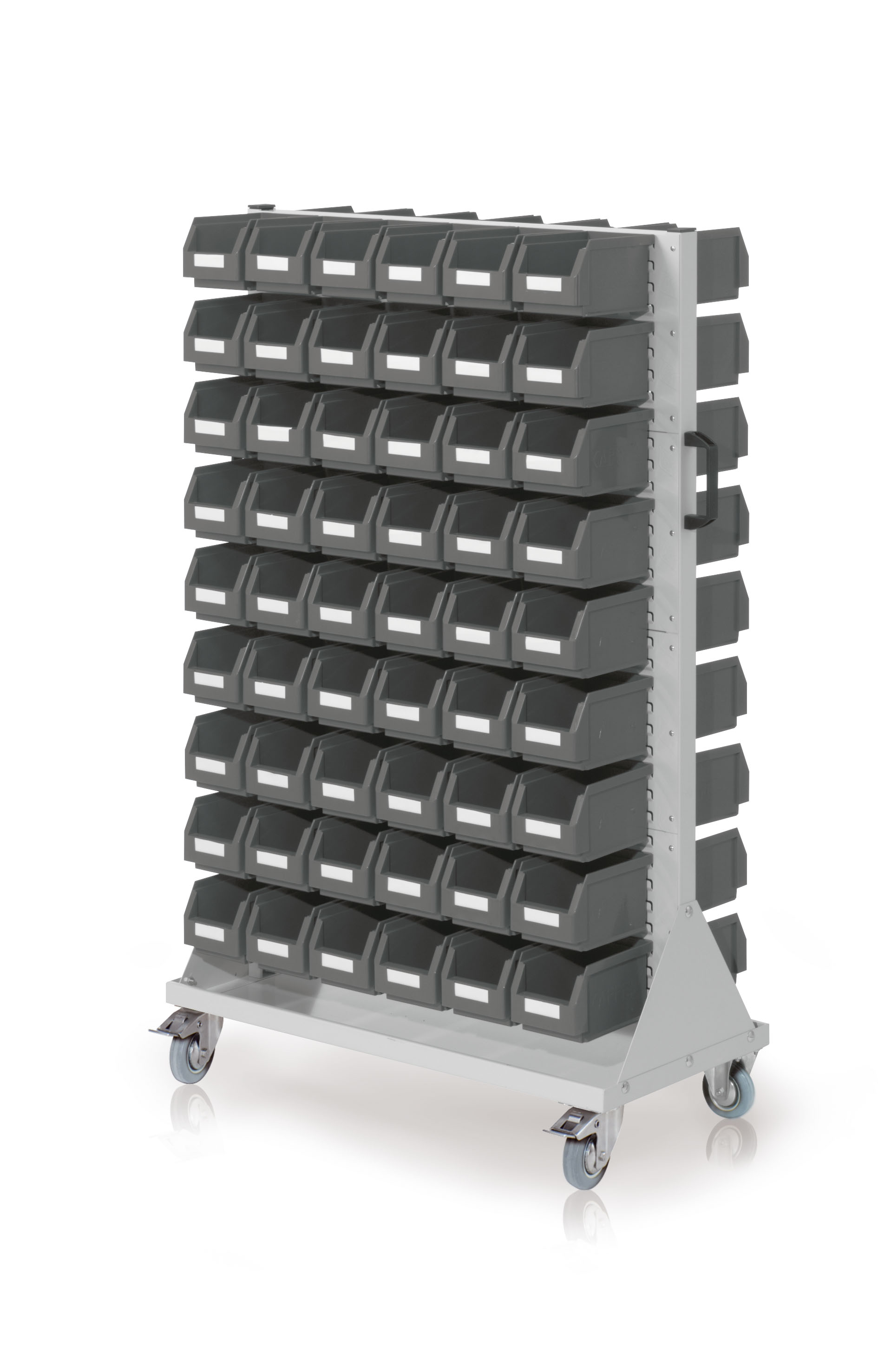 Der RasterMobil Rollwagen Gr. 4 von Kappes Systeme GmbH in Lichtgrau bietet mit H1580 x B1000 x T500 mm eine flexible, ergonomische L?sung f?r Lagerung und Transport.