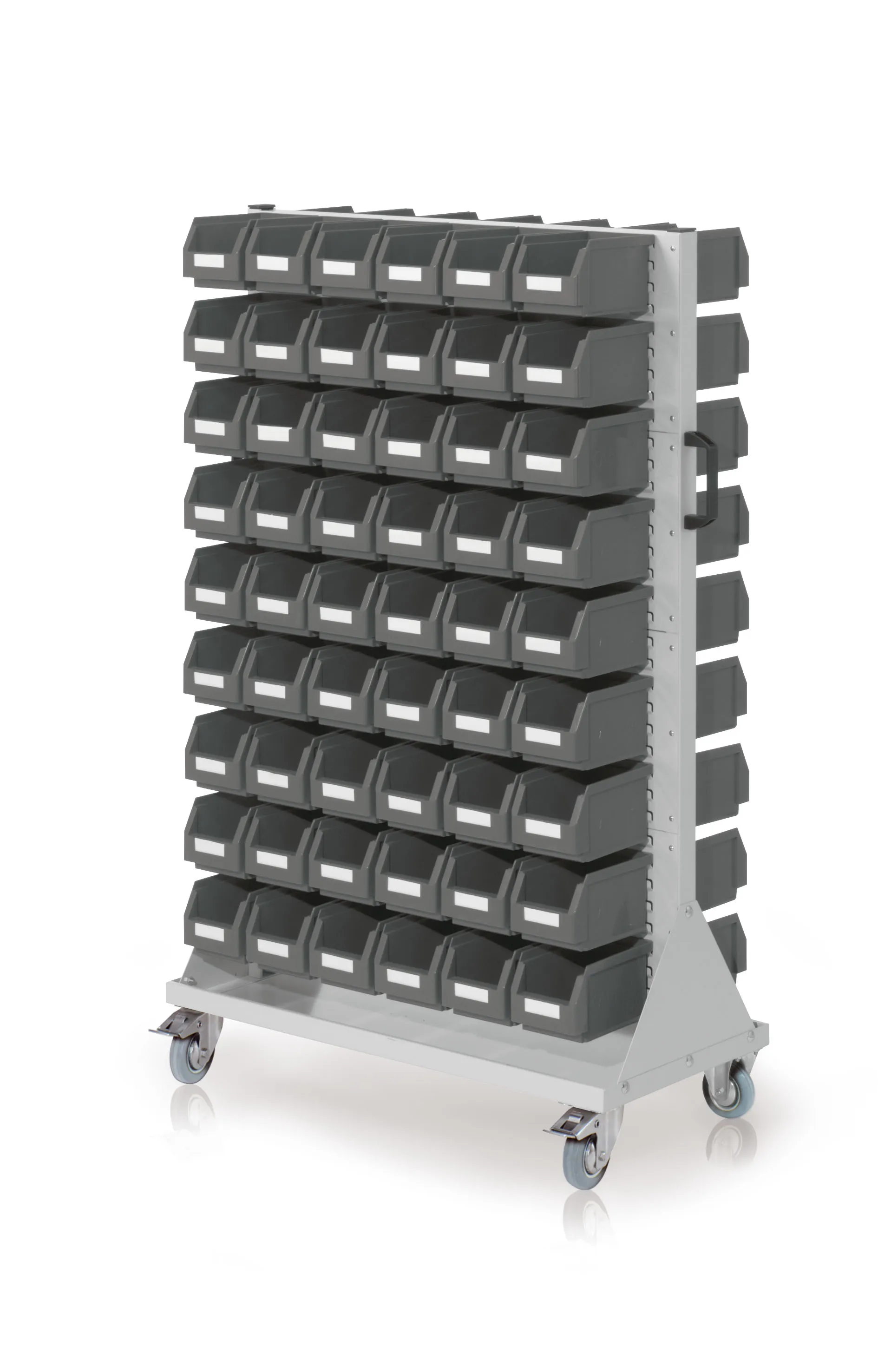 Der RasterMobil Rollwagen Gr. 4 von Kappes Systeme GmbH in Lichtgrau bietet mit H1580 x B1000 x T500 mm eine flexible, ergonomische Lösung für Lagerung und Transport.