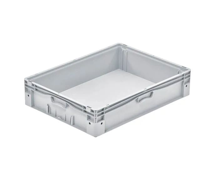 Bekuplast Eurobehälter 800x600x175 mm: Robuste, geschlossene Lager- und Transportlösung aus langlebigem PP-C, 72L Volumen, graue Farbe, 3040g Gewicht.