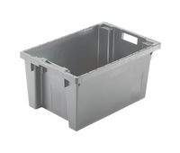 Drehstapelbehälter geschlossen 600 x 400 x 300 mm Farbe: grau