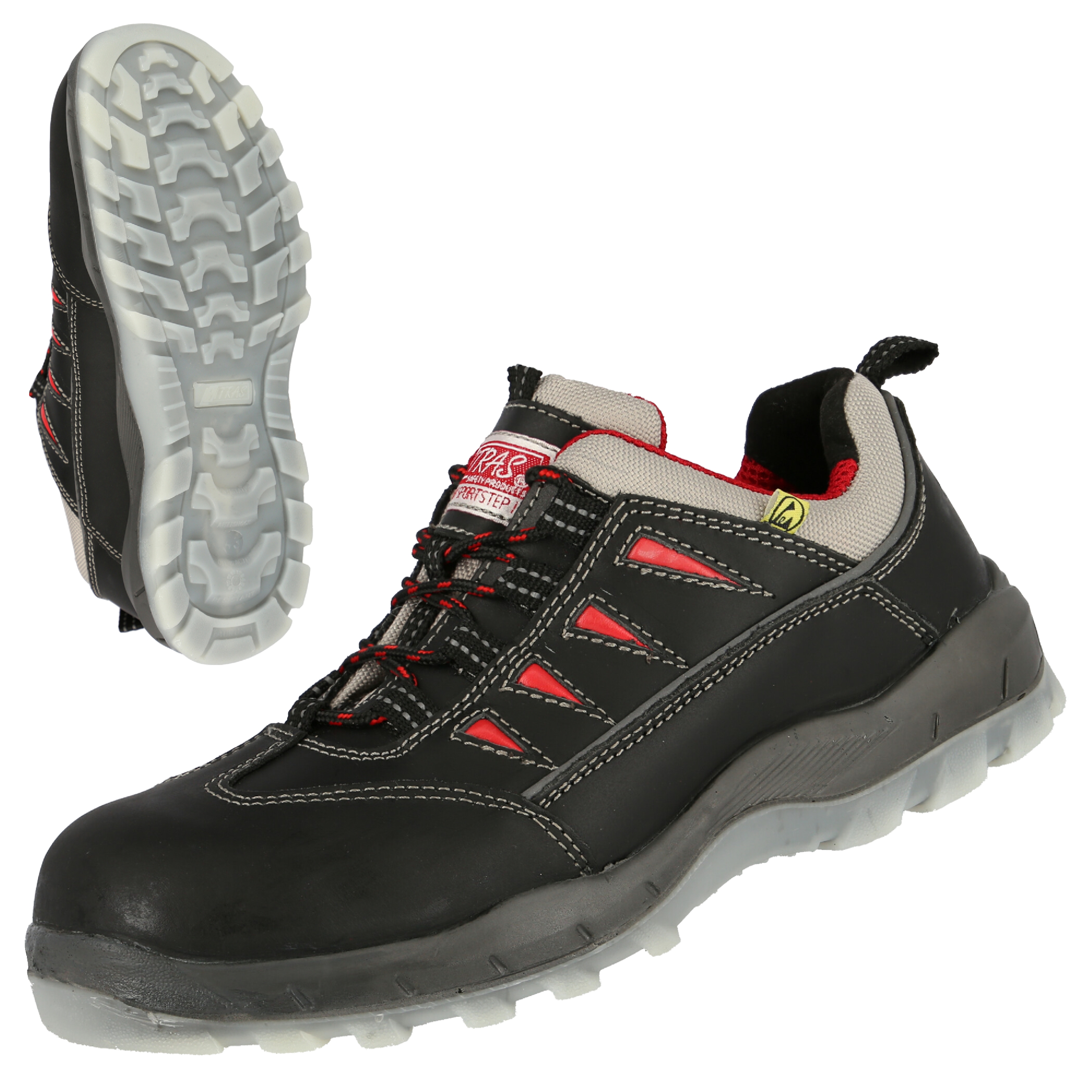 NITRAS SPORT STEP, S3 safety shoes, black, EN ISO 20345, EN 61340-4-3, DGUV Rule 112-191 NITRAS SPORT STEP, S3 safety shoes, black, EN ISO 20345, EN 61340-4-3, DGUV Rule 112-191