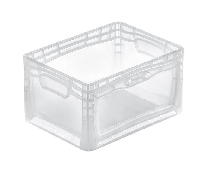 Shopbild Container lightline with opening and flap 400 x 300 x 220 mm Colour: translucent, closed handle, flap L
