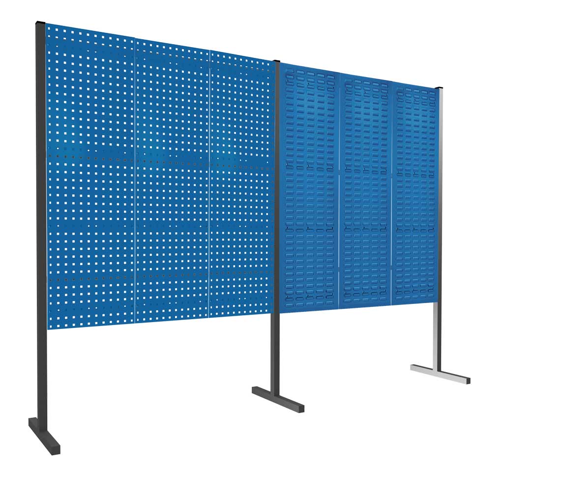 Das ®RasterPlan Trennwandsystem von Kappes Systeme GmbH bietet mit 3 Loch- und 3 Schlitzplatten flexible Raumtrennung in RAL 5010, ideal für industrielle Umgebungen.
