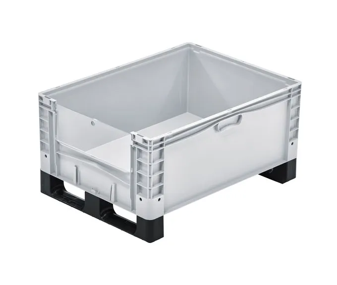 Der Bekuplast Gro?beh?lter mit Kufen (800x600x420 mm) bietet 126 Liter Volumen, ist aus robustem PP-C gefertigt und ideal f?r Lagerung und Transport.