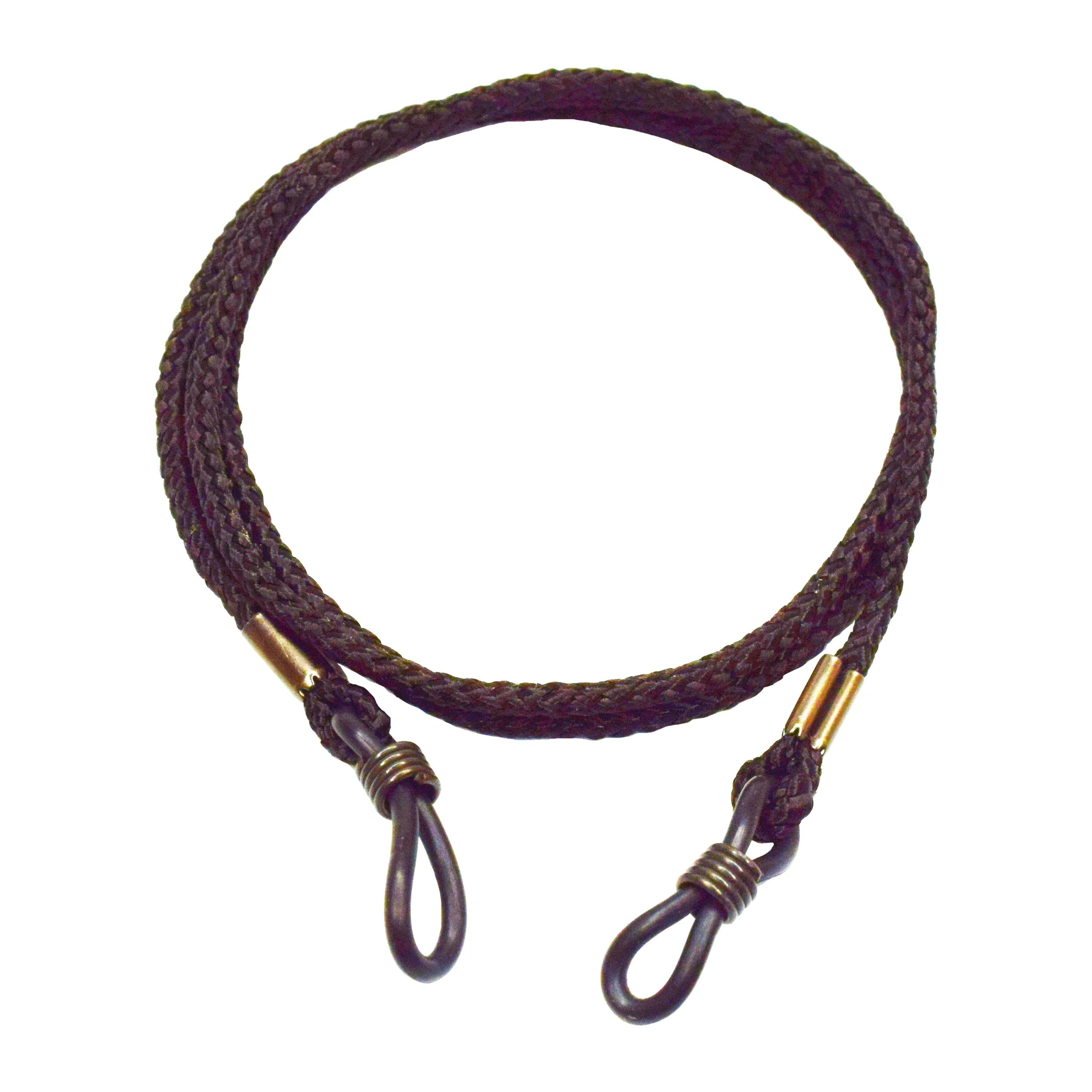 NITRAS Brillenkordel in elegantem Schwarz aus hochwertigem Textil, 65 cm lang, mit sicheren Gummischlaufen und Metallverst?rkungen f?r alle B?gelbrillen.