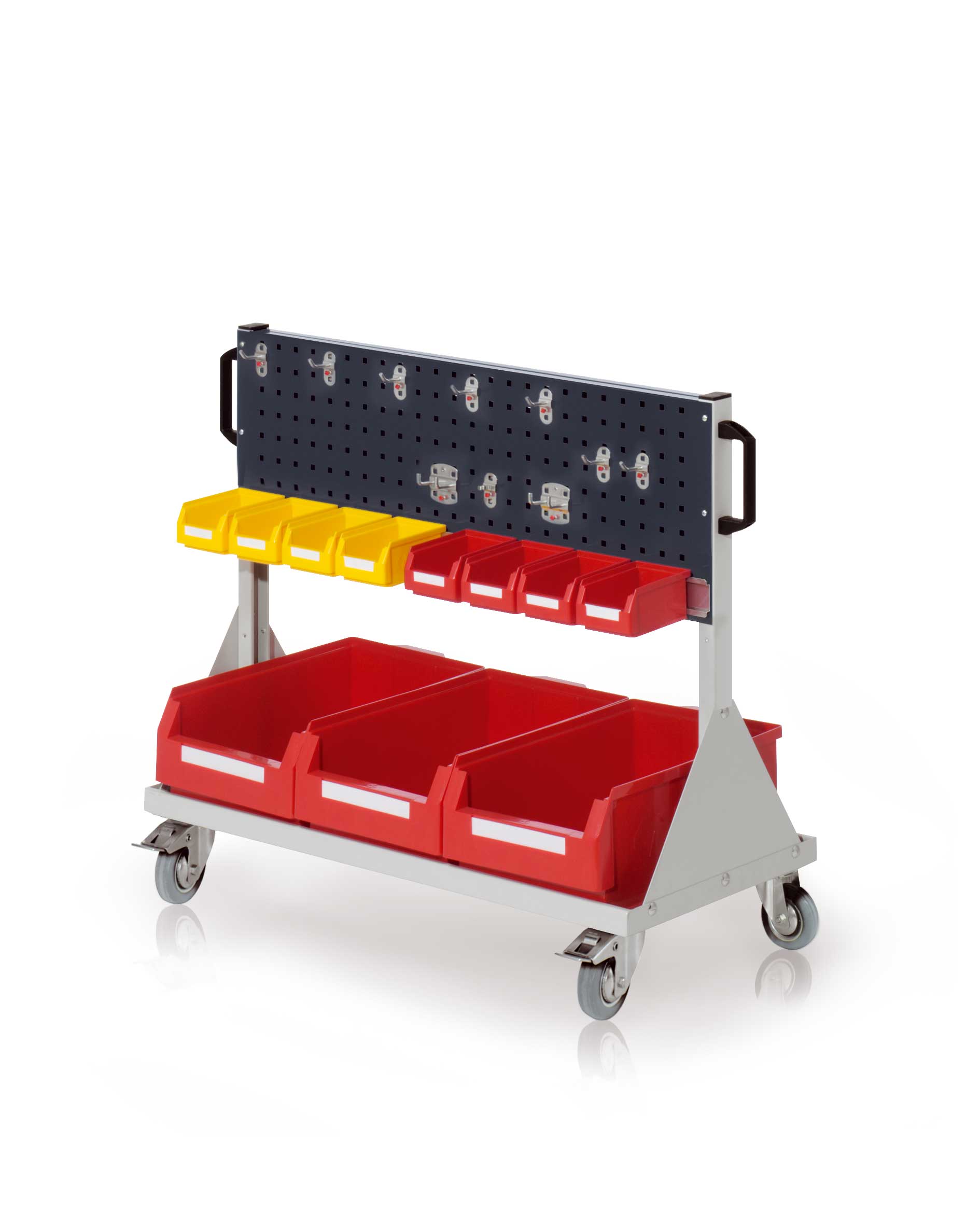 Das RasterMobil Gr. 2 von Kappes Systeme GmbH ist ein robustes, mobiles Lager für Werkzeuge und Materialien, das effiziente Organisation und flexible Nutzung ermöglicht.