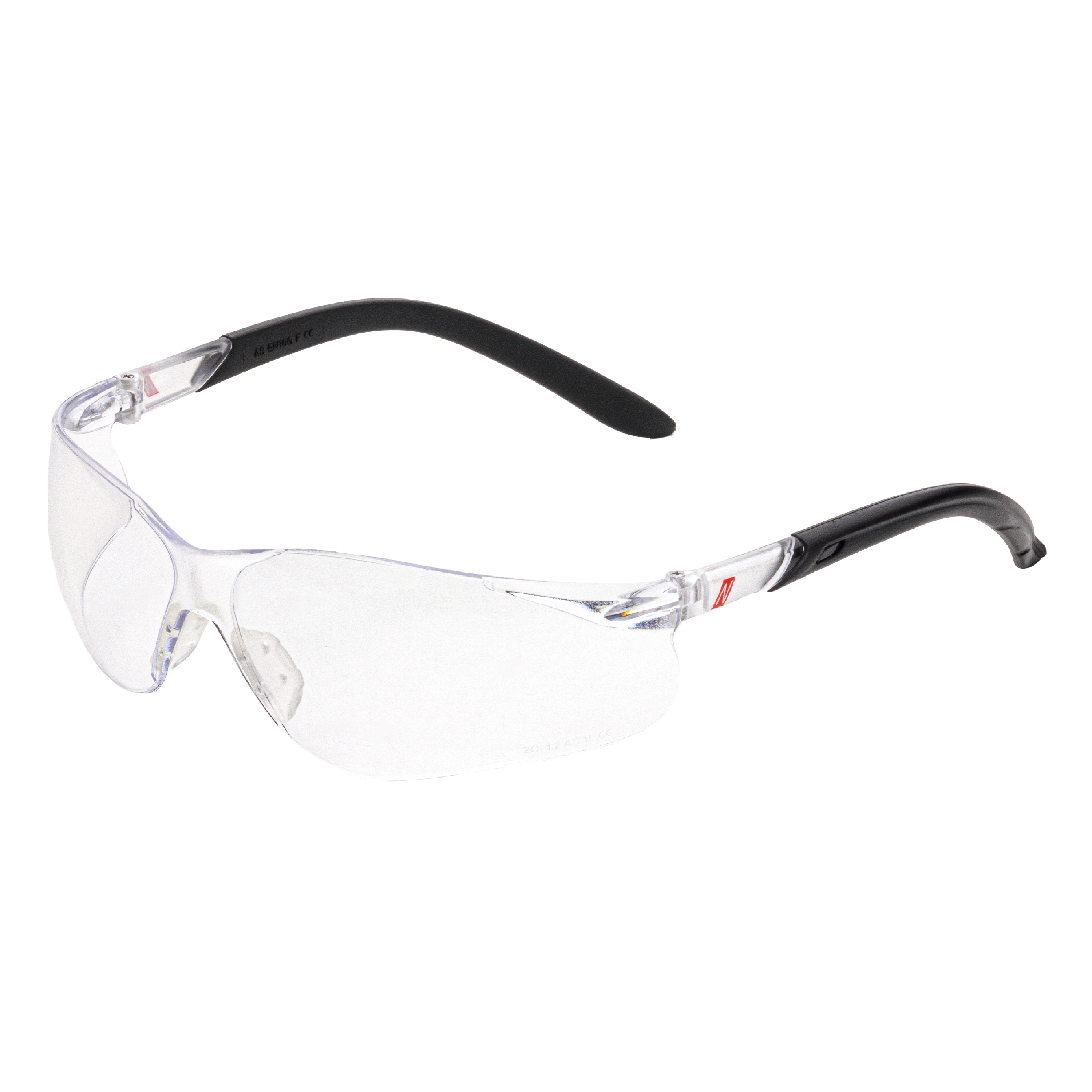 NITRAS VISION PROTECT, safety spectacles, black / transparent, EN 166 NITRAS VISION PROTECT, safety spectacles, black / transparent, EN 166