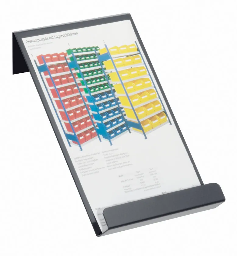 Der anthrazitgraue ?RasterPlan Prospekthalter DIN A4 (220x310 mm) von Kappes Systeme GmbH bietet robuste Organisation f?r industrielle Umgebungen.
