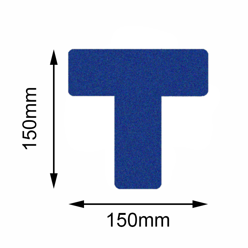 Bodenmarkierer Safety blau T-Stück 150x150mm, 10er VE