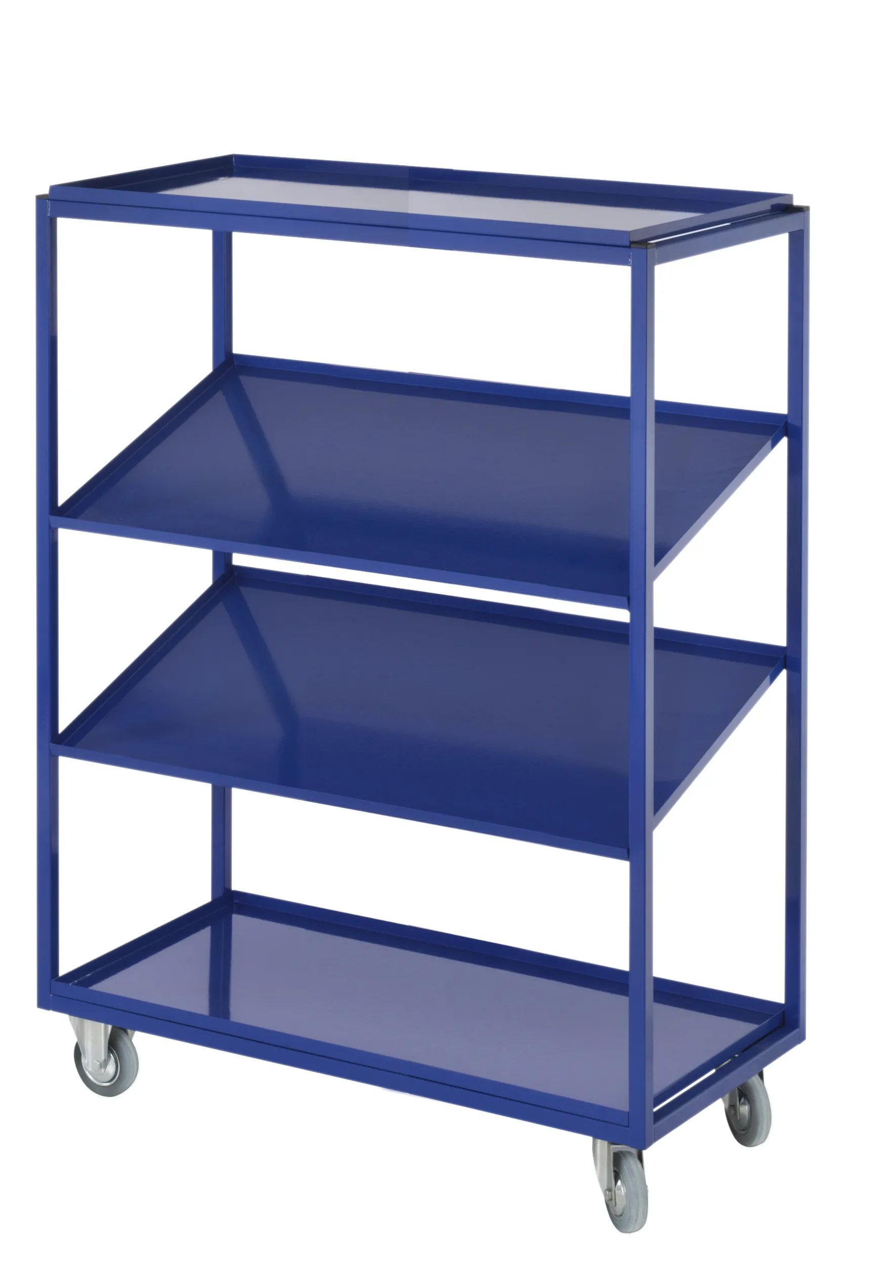 Der Beistell- und Kommissionierwagen Modell 23 von Kappes Systeme GmbH besticht durch robuste Stahlkonstruktion, schlagfeste Beschichtung und flexible Fachb?den.
